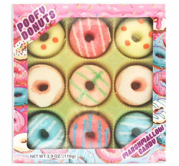 Poofy Donuts Marshmallow candy 110g./6Pk
