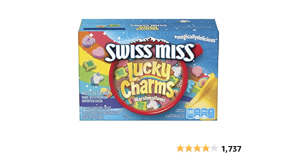 Swiss Miss Hot Cocoa Mix Lucky Charms 1.38z and .15z