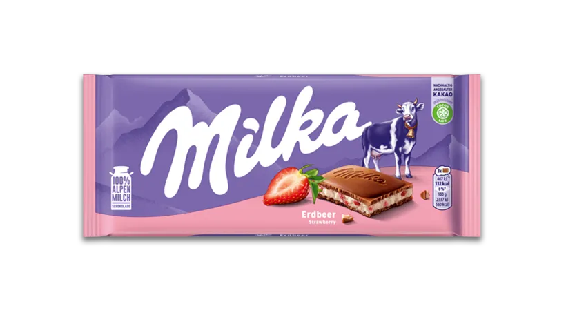 Milka Strawberry Yoghurt 100g.