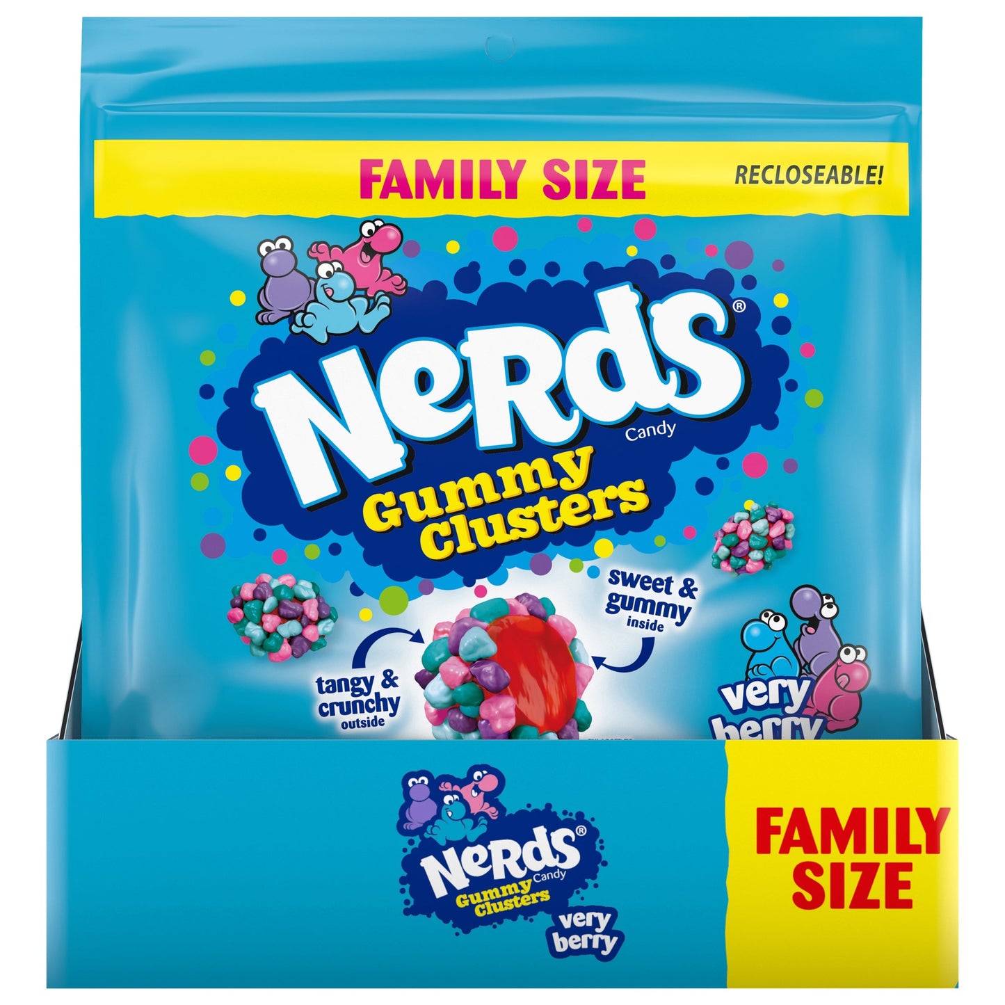 Nerds Gummy Clusters FAMILY SIZE Very Berry 18.5oz (Best Before August 2025)