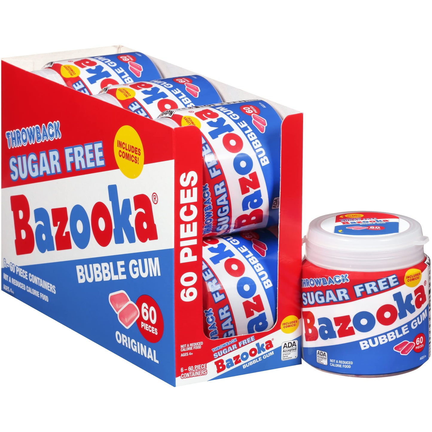 Bazooka To Go Cup 60ct Sugar Free Original