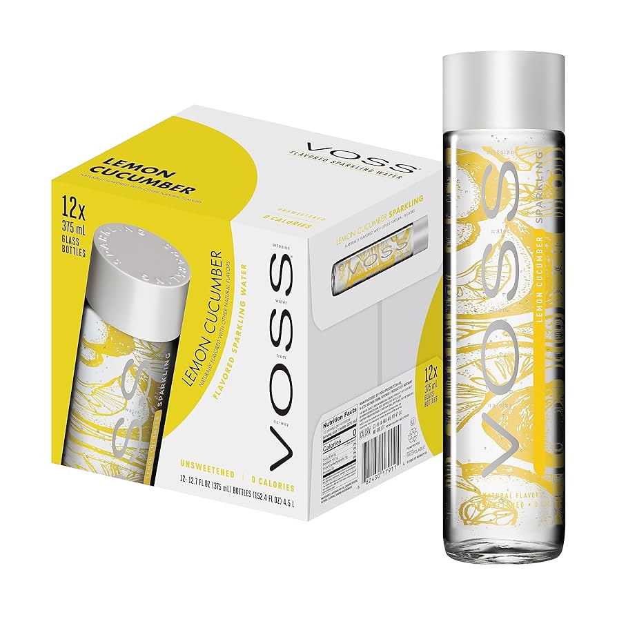 Voss Flavoured Lemon Cucumber Glass 375ml