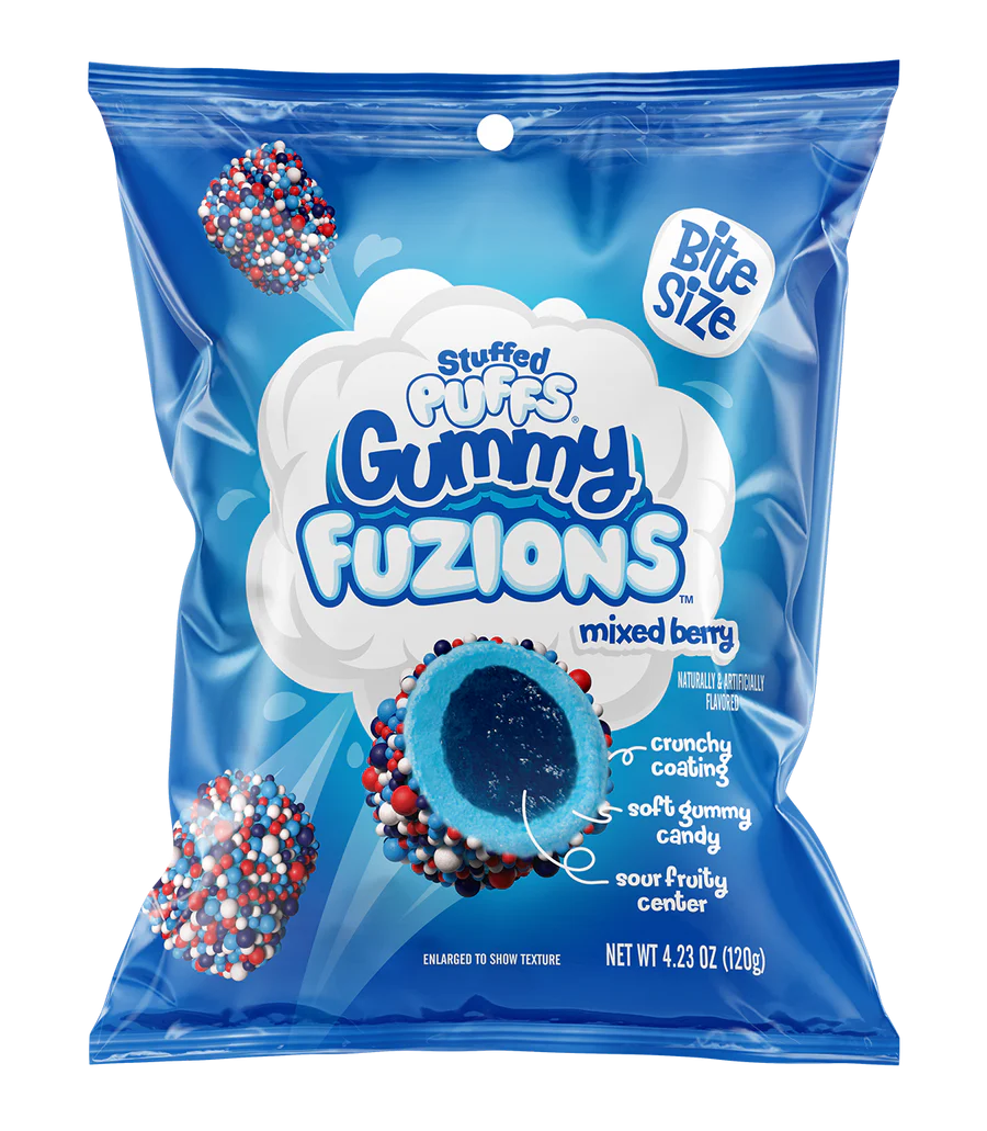 Stuffed Puffs Gummy Fuzions Mixed Berry 4.23oz 1/8ct