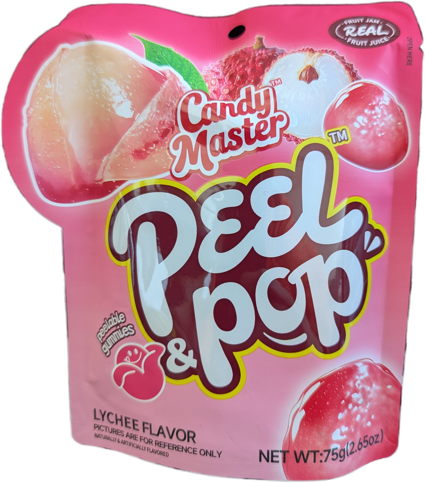Candy Master Peel & Pop Lychee 75g x 12