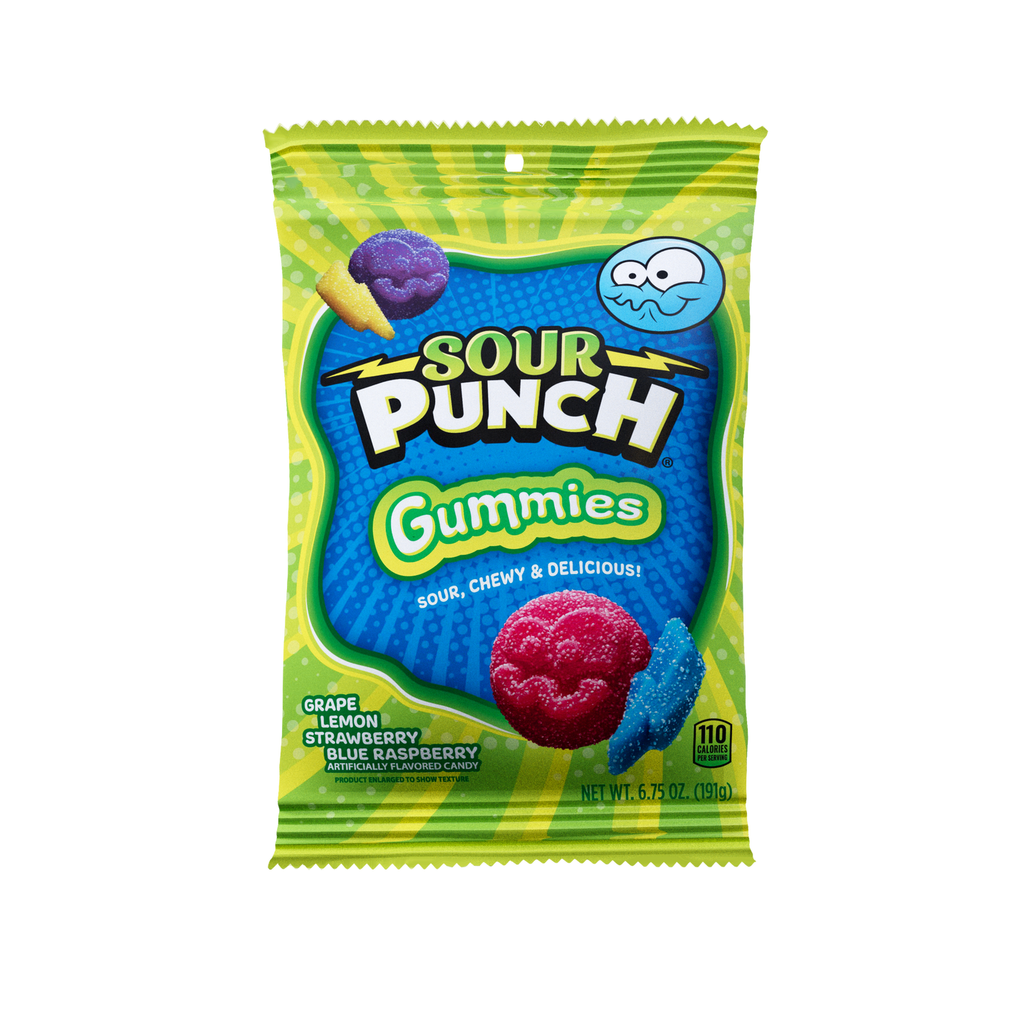 Sour Punch Gummies 191g 8ct -- Best Before 2025 March 15