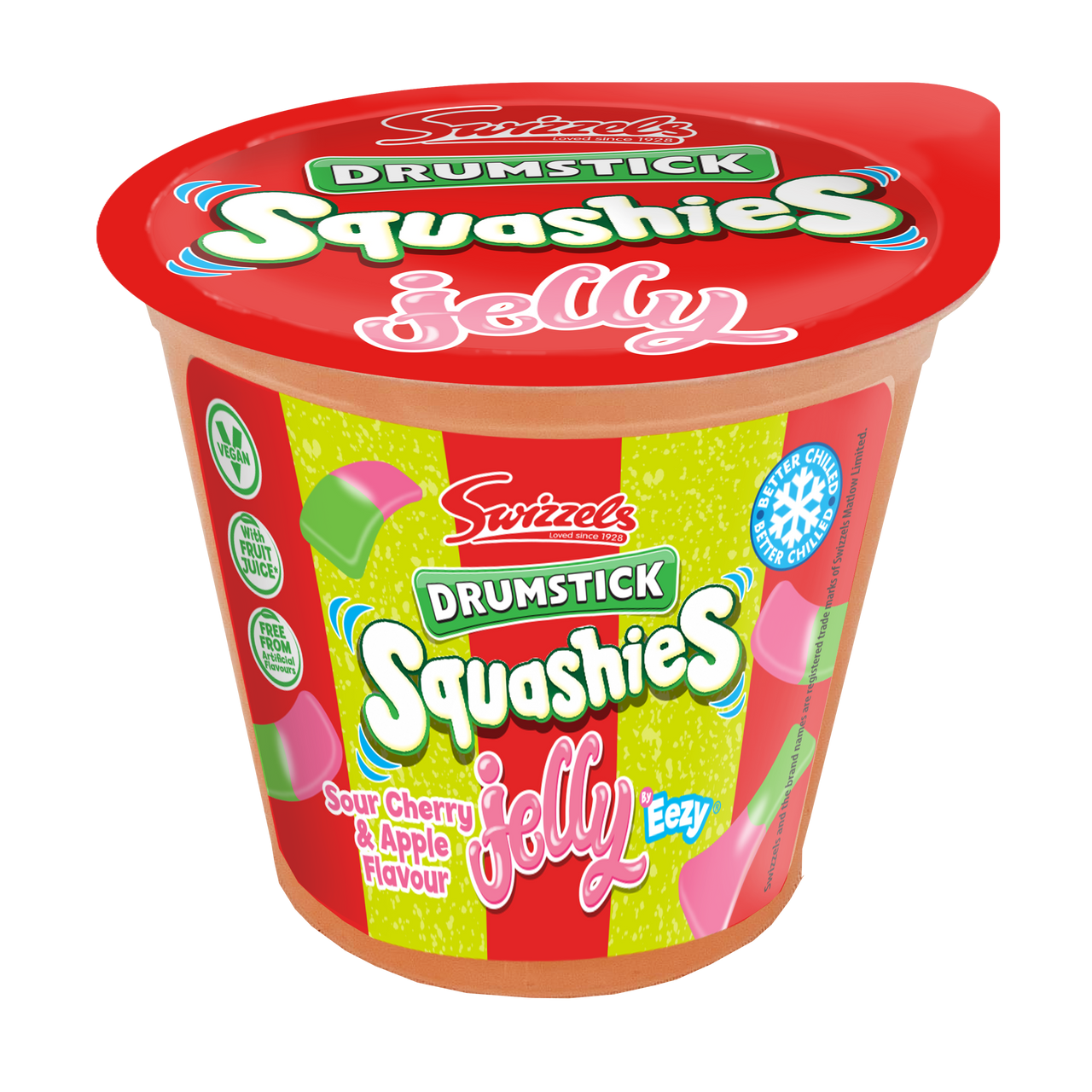 Swizzels Apple & Cherry Squashies Jelly Pot 125g