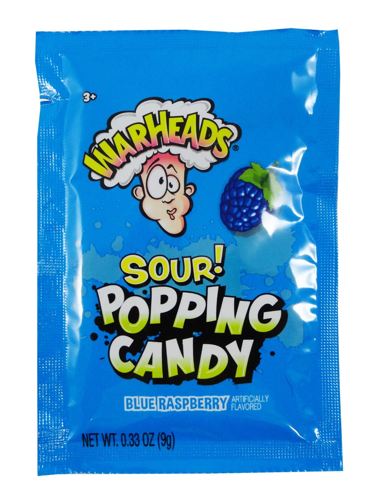 WarHeads Popping Candy Pouch - Sour Blue Raspberry .33oz