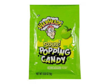 WarHeads Popping Candy Pouch - Sour Green Apple .33oz