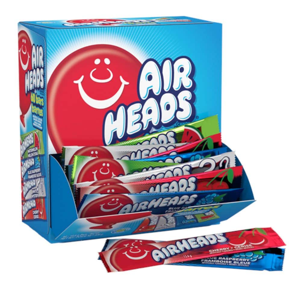 Airheads Display Gravity Feed Assorted .55oz