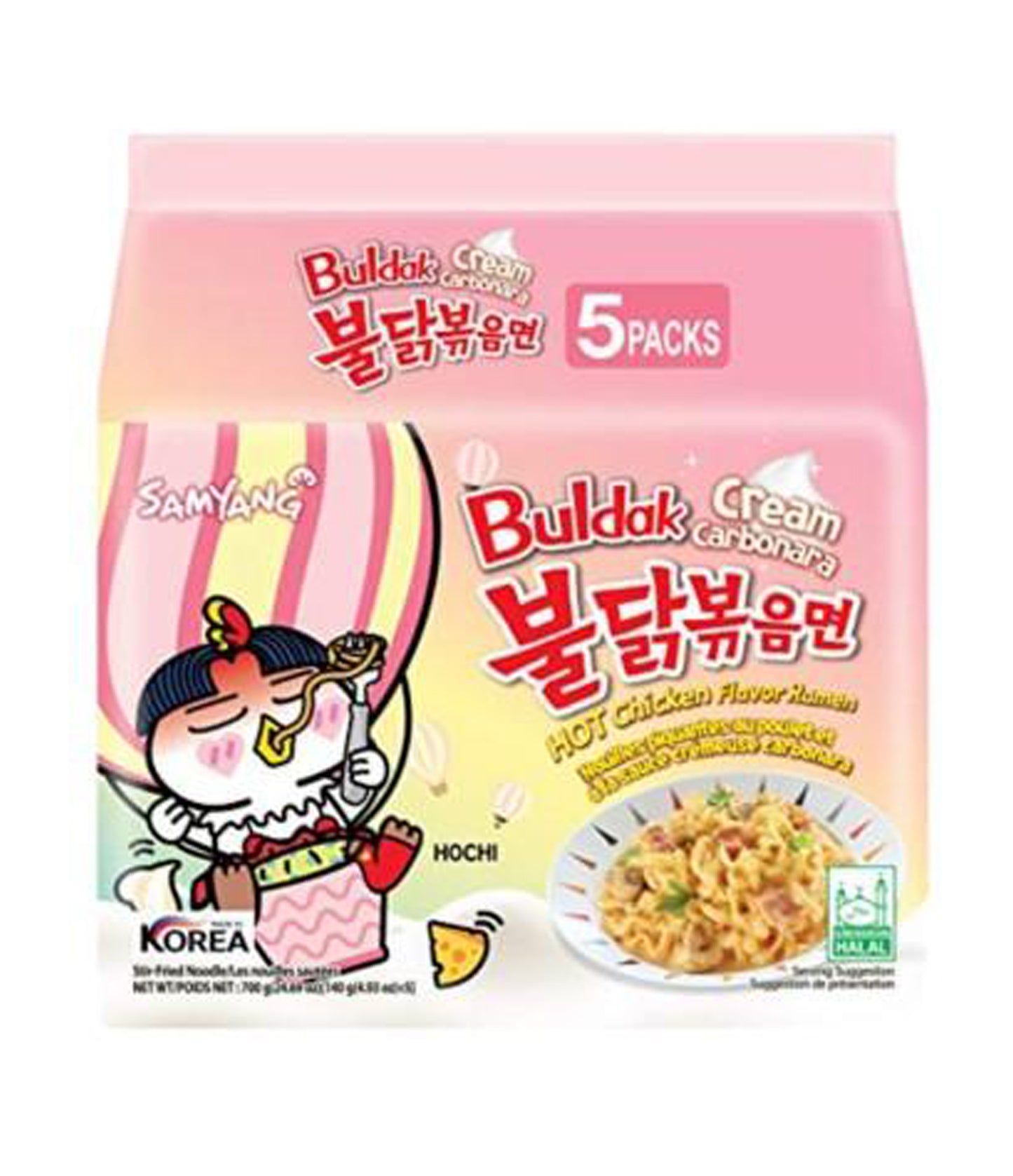 SamYang Buldak Cream Carbonara 140g 5 Pack
