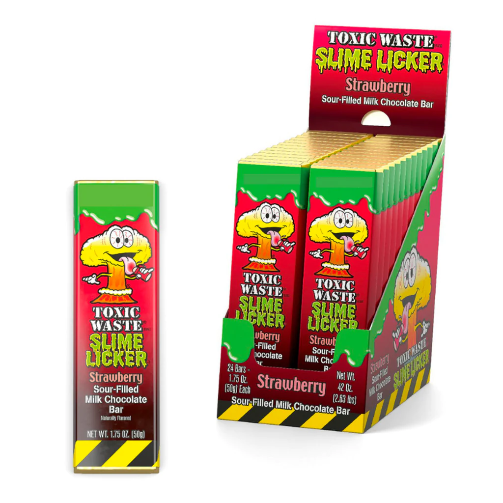 Toxic Waste Slime Licker Choc Bar Strawberry 1.75oz