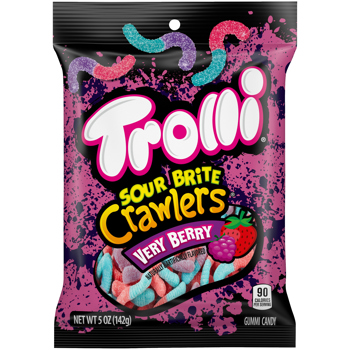 Trolli Peg Bag Sour Brite Crawlers Very Berry 142g x 12