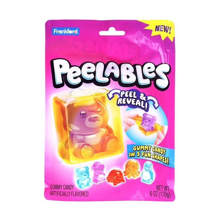 Frankford Peelables Assorted Animals Gummy Bag, 4.25oz 1/9ct