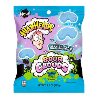 Warheads Sour Clouds Peg Bag Cotton 127g x 12