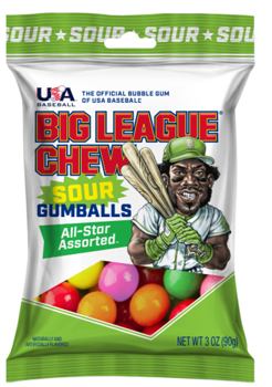 Big League Chew Gumballs Sour 85g x 12