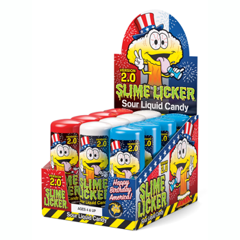 Slime Licker Le Fourth Of July Strawberry, Blue Raspberry And Mystery
