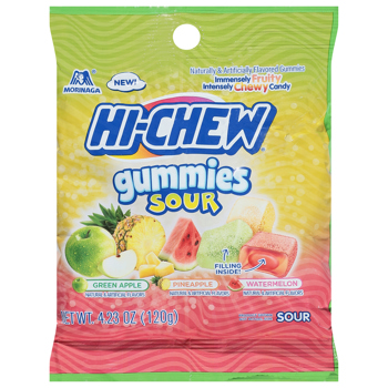 Hi-Chew Peg Bag Gummies Sour Mix 4.23 Oz x 6