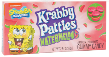 Gummy Krabby Patties Watermelon Theater Box 2.54oz x 12