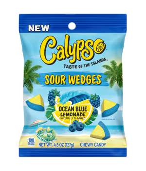Calypso Sour Wedges Ocean Blue 4.5oz x 12