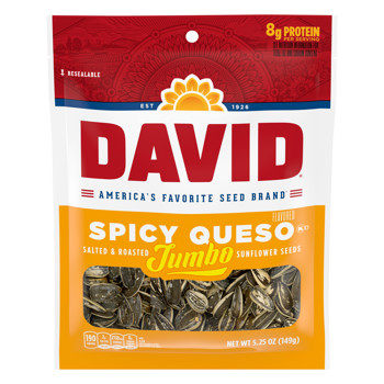 Davids Jumbo Sunflower Seeds Spicy Queso 149g x 12