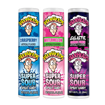 Warheads Super Sour Spray Candy Novelty Display .68oz x 24
