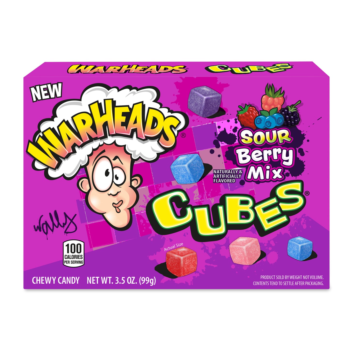 Warheads Theater Box Berry Cubes 3.5oz