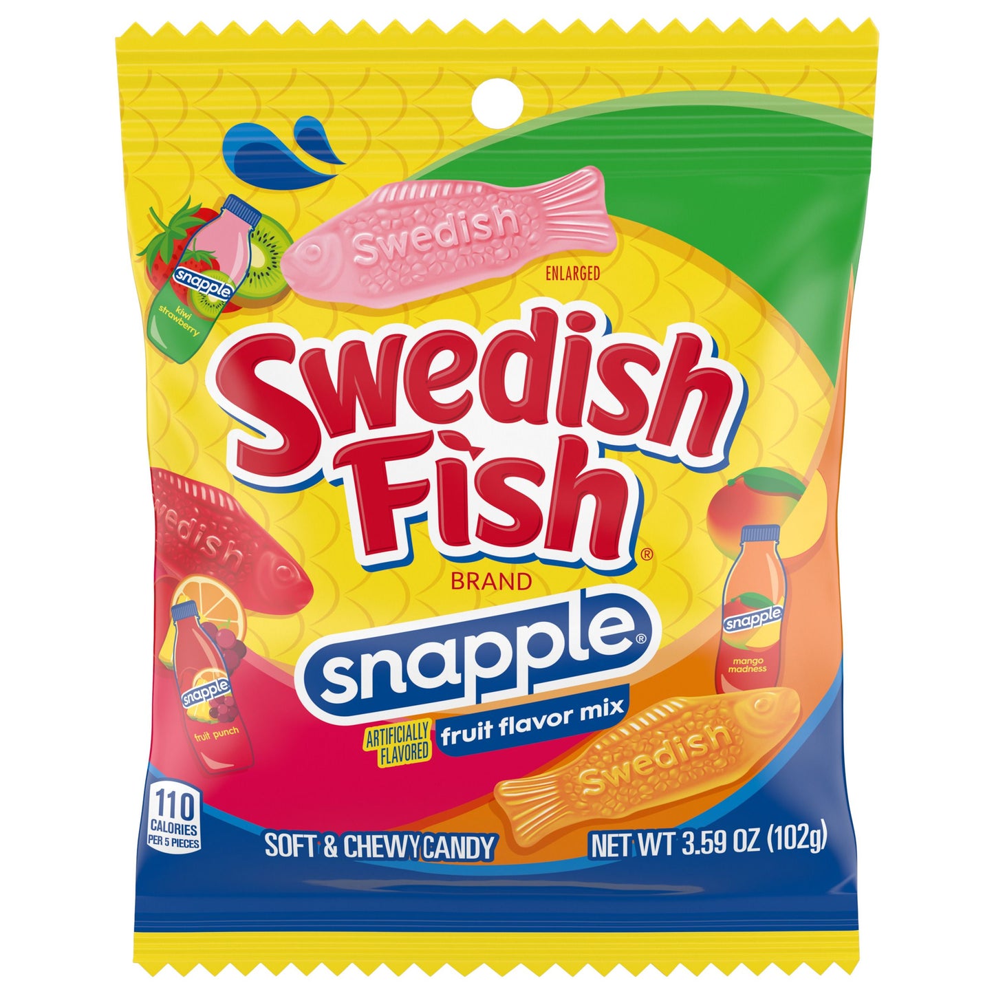 Swedish Fish Snapple Peg 3.59oz