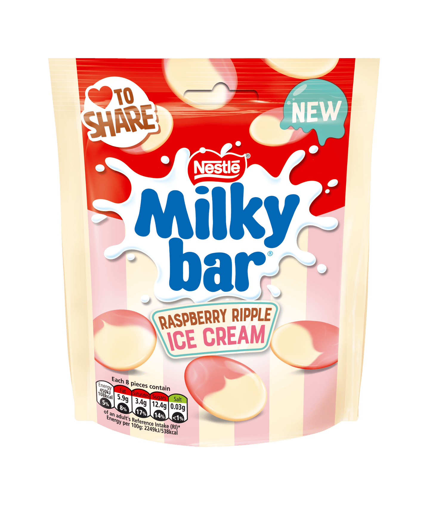 Milkybar Buttons Raspberry Ripple IC Pouch 86g