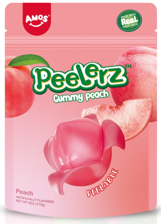 Amos Peelerz Gummy Peach 6oz