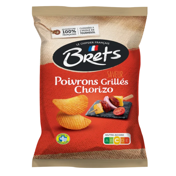 Brets ondulées Poivrons Grillés Chorizo