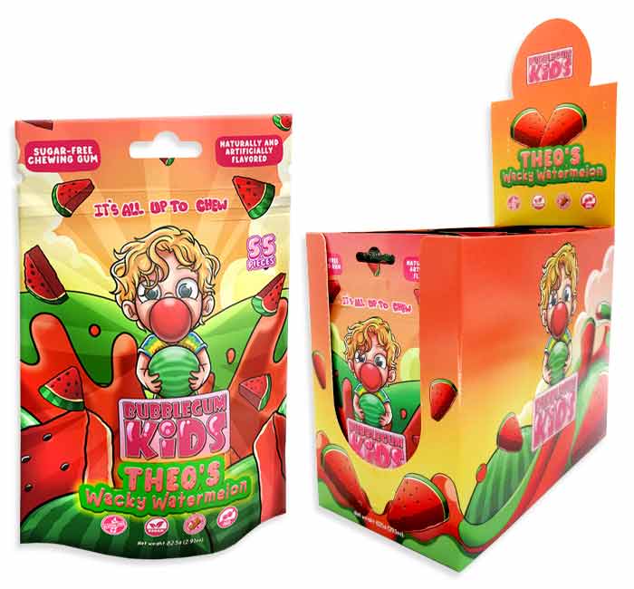 Bubblegum Kids Theos Wacky Watermelon 55pc/bag