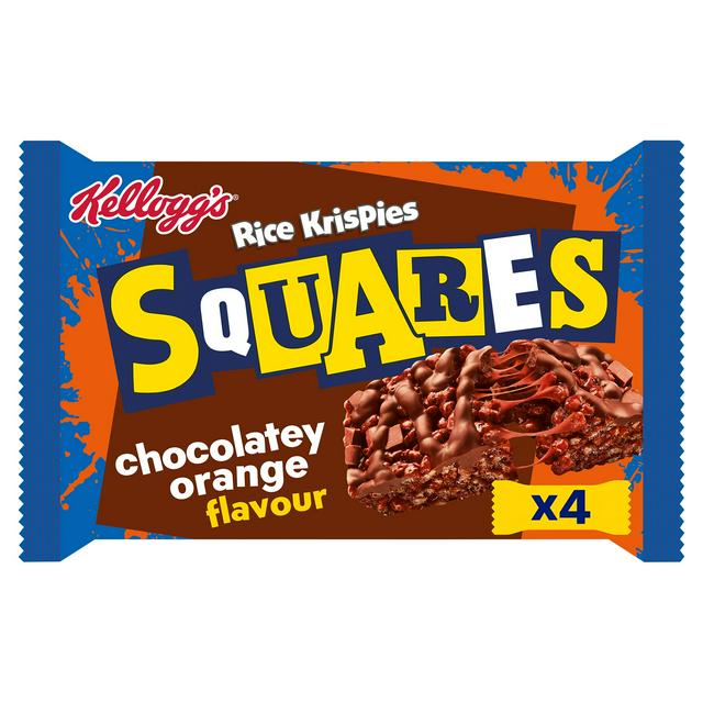 Kelloggs Rice Krispies Squares Chocolatey Orange Bars 4pk (4 x 36g) 134g