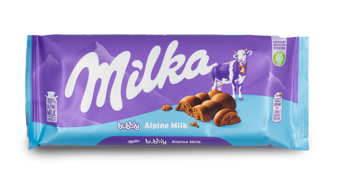 Milka Bubbly Alpine Milk 90g