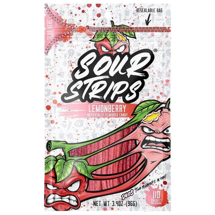 Sour Strips Duos Lemonberry Flavored Peg Bag 96 g x 12