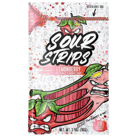 Sour Strips Duos Lemonberry Flavored Peg Bag 96 g x 12