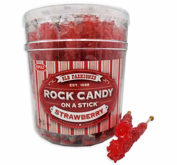 Rock Candy Jar Cotton Strawberry