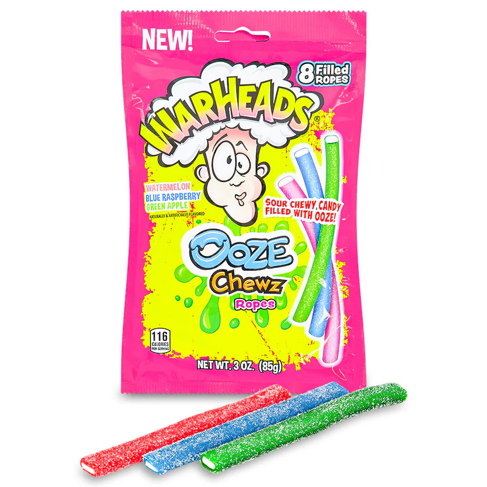 Warheads Ooze Chewz Ropes Peg Bag 85g