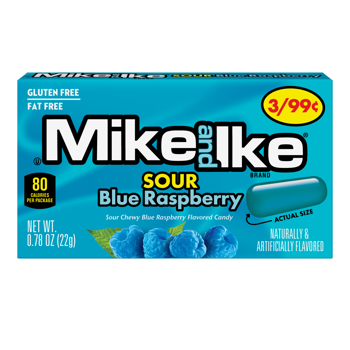 Mike & Ike Sour Blue Raspberry 22 g x 24