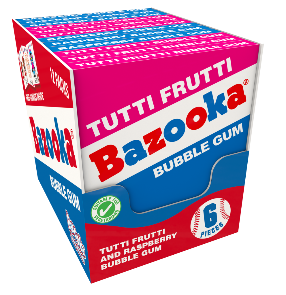 Bazooka Bubblegum Wallet Pack 33g (Tutti Frutti / Raspberry)