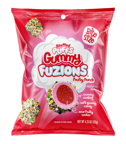 Stuffed Puffs Gummy Fuzions Fruity Punch 4.23oz 1/8ct