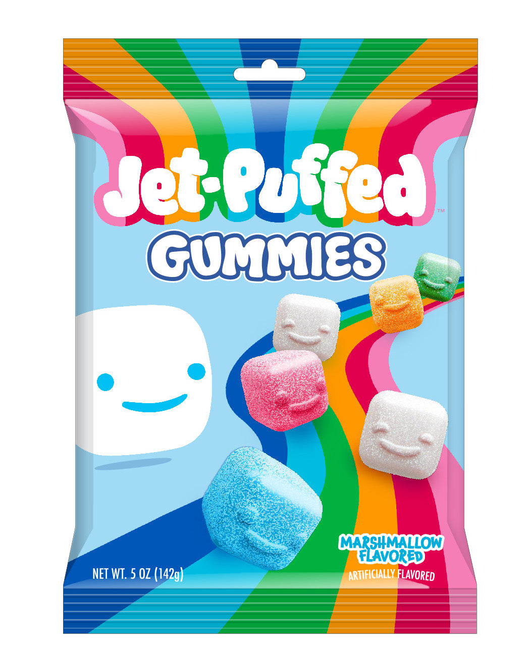 Jet-Puffed Gummy Peg Bag 5oz