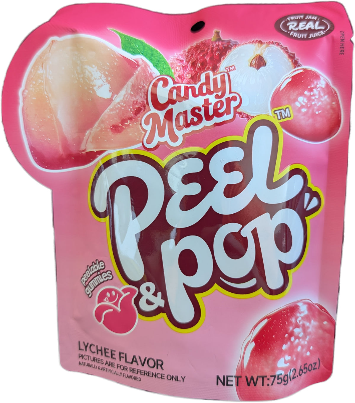 Candy Master Peel & Pop Lychee 75g x 12