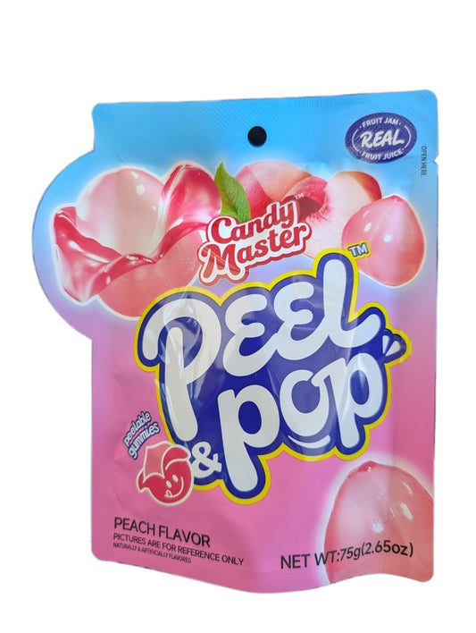 Candy Master Peel & Pop Peach 75g x 12