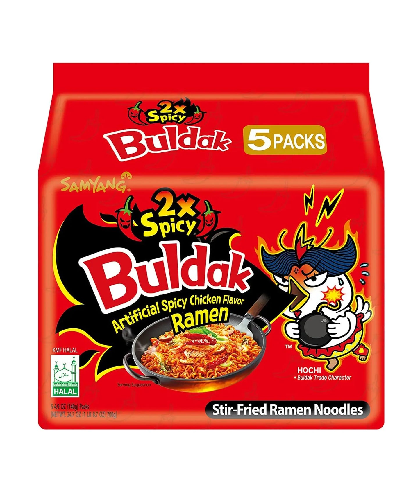 SamYang Buldak 2x Spicy Chicken 140g 8x 5 Pack