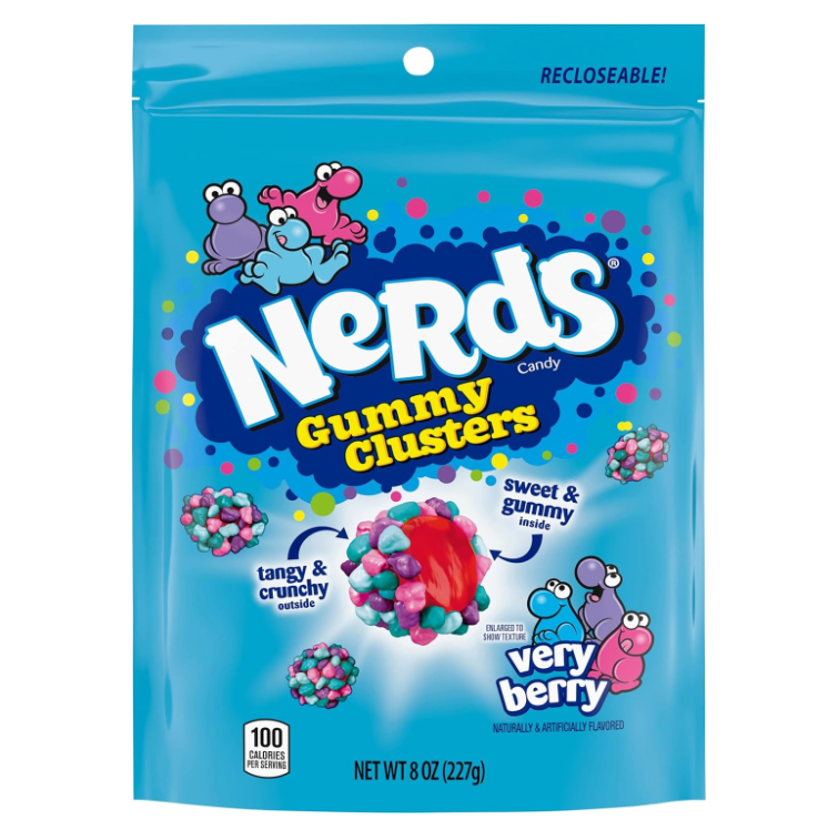 Nerds Gummy Clusters Very Berry Stand Up Bag 8oz