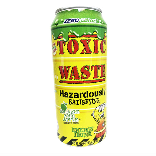 Toxic Waste Energy Drink Sour Apple 16oz  (Best Before Feb 28 2026)