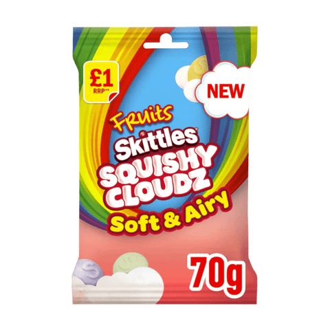 Skittles Squishy Cloudz Fruits 70g -- Best Before 25 mars 2025