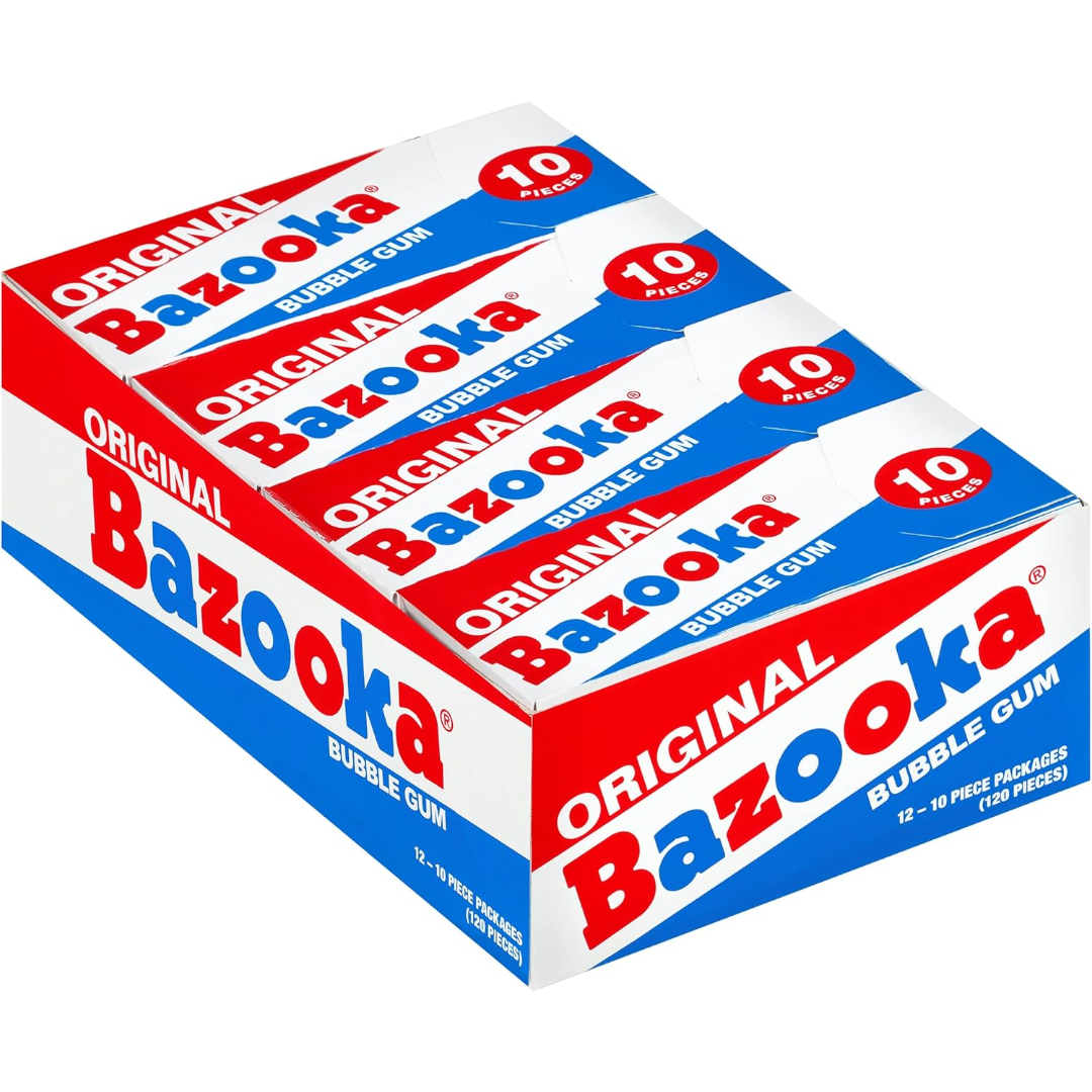 Bazooka Bubblegum Original Flavor (10 Pc) 2.11oz