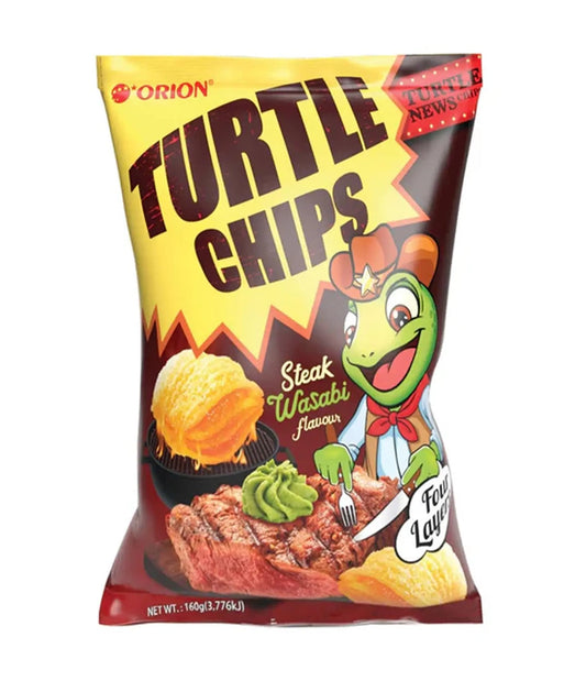 Orion Turtle Chips Steak Wasabi 160g