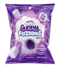 Stuffed Puffs Gummy Fuzions Sour Mixed Berry 4.23oz 1/8ct